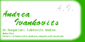 andrea ivankovits business card